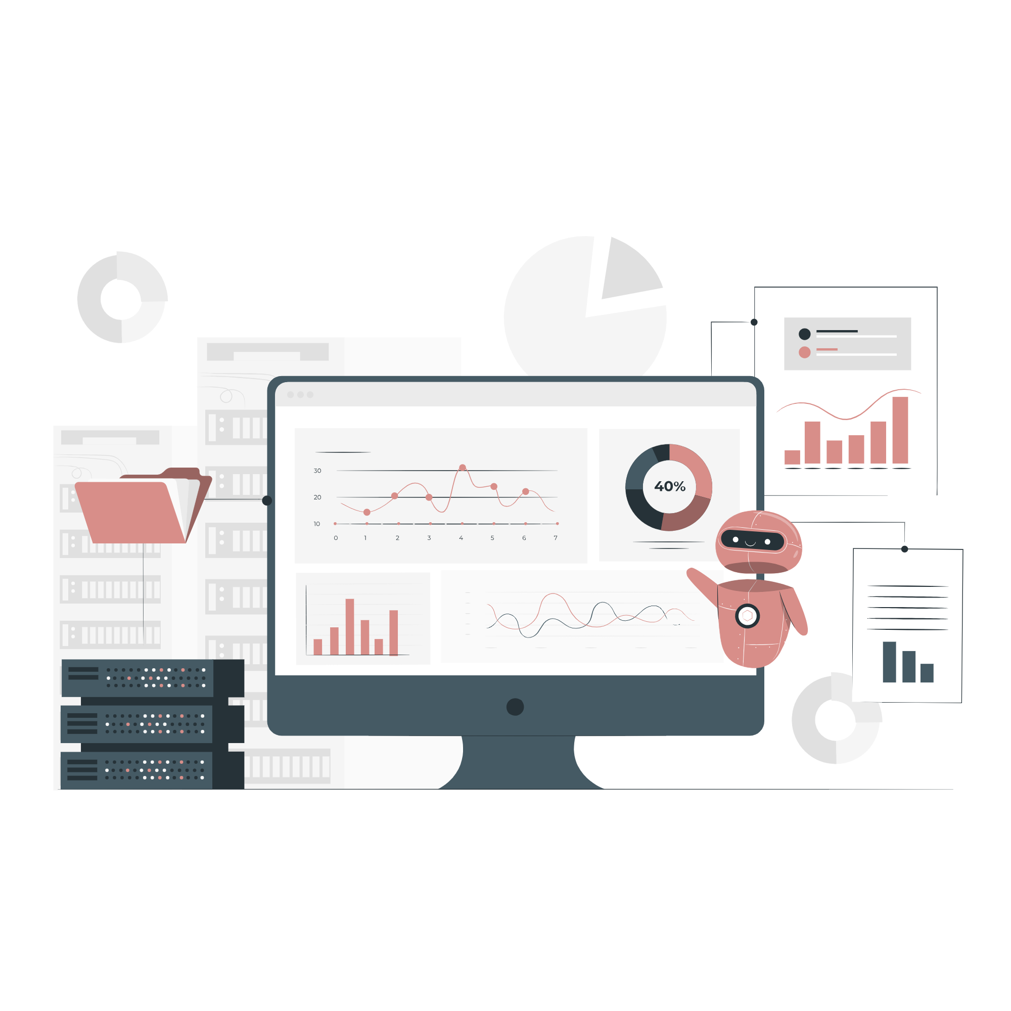 Workspace with client database and therapy plan